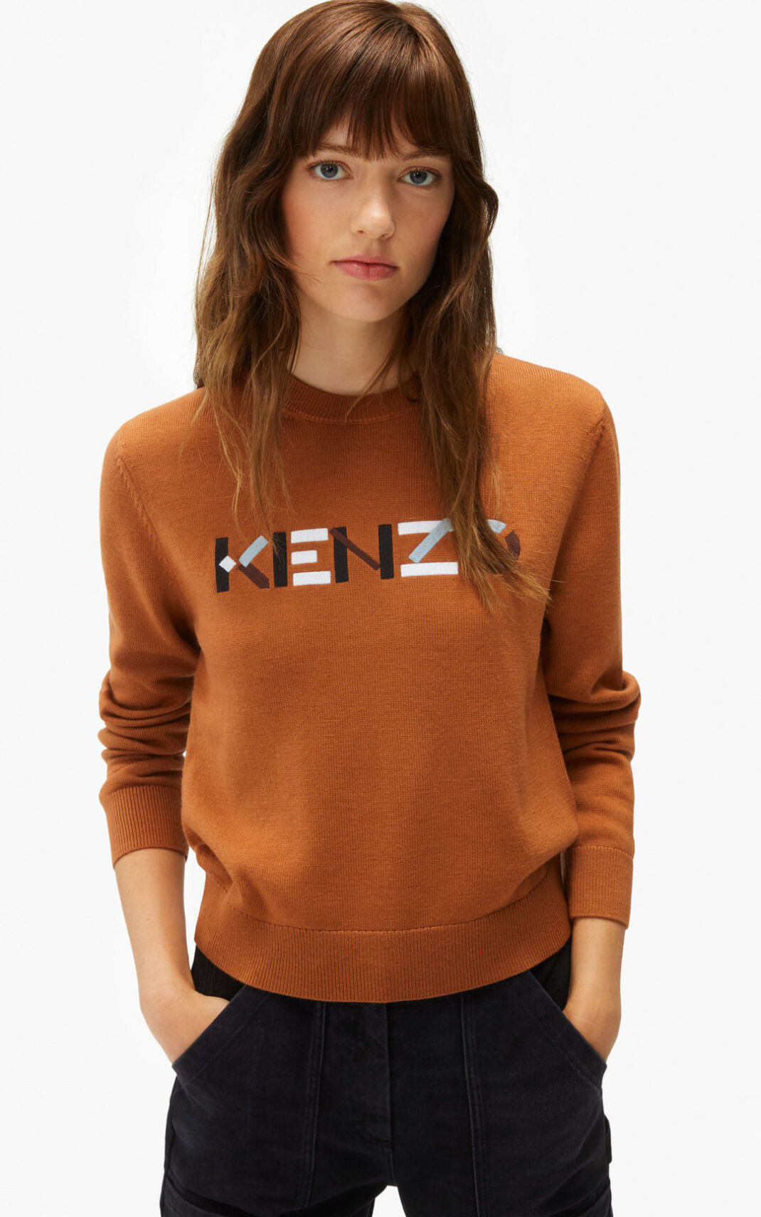 Kenzo logo merino wool Stickad Tröja Dam | 56941-WGET